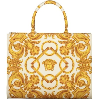 Versace Barocco Gold White shopper kabelka Žlutá