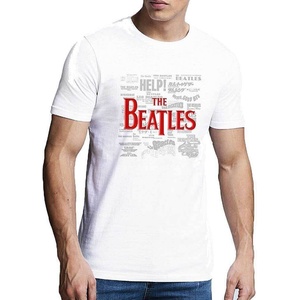 The Beatles Titles & Logos (Puff Print) White L Риза (BEATTEE452MW03)