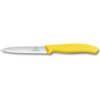 Victorinox Нож за зеленчуци 10 см, назъбено острие, жълт, пластмаса, Victorinox (VN67736L8)