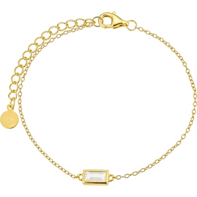 Olivie stříbrný náramek OBDÉLNÍK GOLD 8872