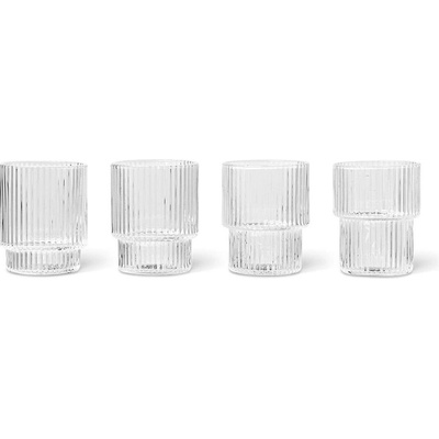 Ferm LIVING Poháre na alkohol Ripple číre 4 x 60 ml
