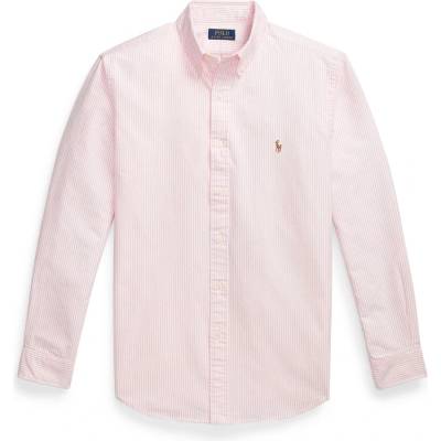 Men's Slim Fit Striped Oxford Shirt - New Rose/White