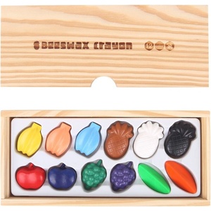 Tooky toys Пастели с пчелен восък, Плодове, 12 цвята (ja92644)