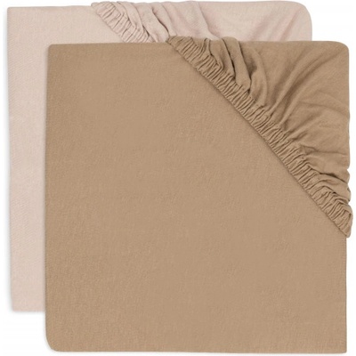 Jollein Napínacia plachta 120 x 60 cm 2 ks Wild Rose / Biscuit