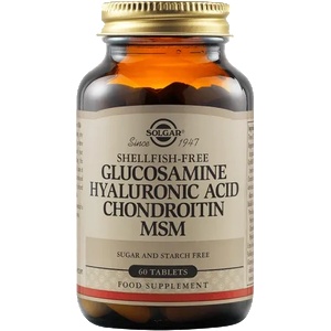 Solgar Glucosamine, Hyaluronic Acid, Chondroitin & MSM, 60 tablets