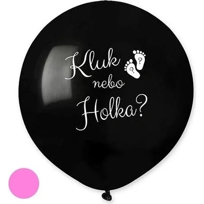 Balonek Kluk nebo holka? CZ 50 cm růžová náplň