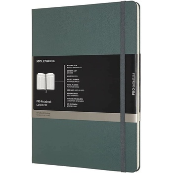 Moleskine Тефтер с твърди корици Moleskine Pro Collection X-Large - Зелен (PROPFNTB4HK19)