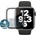 PanzerGlass Стъклен протектор за часовник със силиконова рамка PanzerGlass за Apple watch Series 4/5/6/SE 40mm, AntiBacterial - Прозрачна рамка