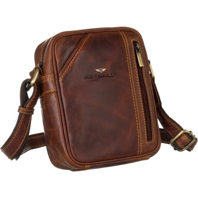 Pánská kožená Crossbody taška hnědá GT229