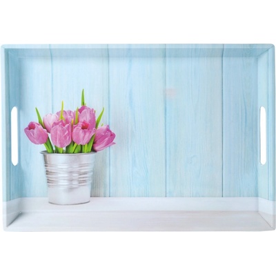 Kesper Servírovacia tácka s motívom tulipánov 50x35 cm