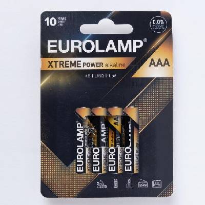 БАТЕРИИ EXTREME POWER Eurolamp 4бр. AAA 1.5V (LR03) (13865)