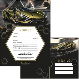Ars Una Покана за парти ARS UNA 10 листа + 10 плика Lamborghini 5523 50225231 (50225231)