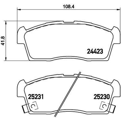 Sada brzdových platničiek kotúčovej brzdy BREMBO P 61 108