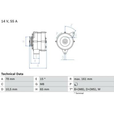 generátor BOSCH 0 986 041 630