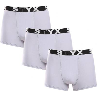 Styx Комплект от три - мъжки боксерки Styx спортни ластични сиви Styx | Siv | МЪЖЕ | S