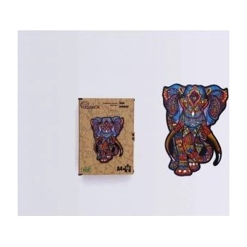 PuzzleOK Wooden eco puzzle 68 Indian slon A4