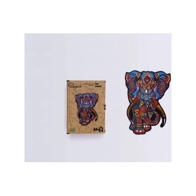 PuzzleOK Wooden eco puzzle 68 Indian slon A4