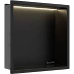 BALNEO Вградена квадратна LED ниша Balneo Wall-Box One с рамка 30x30x10 см, черен мат (B0101020109-1)