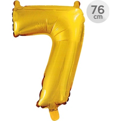JUNIOR Balón narozeninový 76 cm číslo 7 zlatý