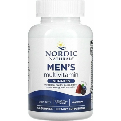Nordic Naturals Multivitamín pre mužov Bobule 60 žuvačiek