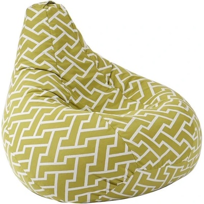 Pufrelax Пуф круша за деца 4-14 г. , 160л. , Nirvana Light, Zippity Green, Перящ се калъф, Пълнеж от Полистиролни перли, Гама Premium (PUF-G-NL-PT-ZIG)