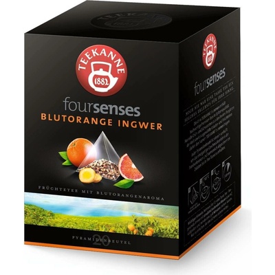 Teekanne Foursenses Blutorange Ingwer porcovaný čaj 20 x 2,5 g