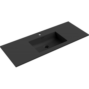 Mexen Otis вградена мивка в плот 121 x 46, 5 cm, черен мат - 25181271 (25181271)
