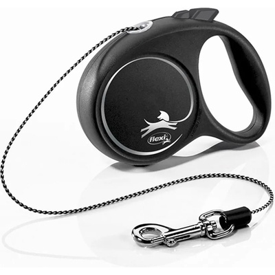 flexi поводи Black Design XS до 8кг, 3м въже - черно