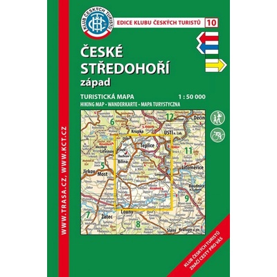 České středohoří západ - mapa KČT 1:50 000 číslo 10 - 9. vydání 2019 - Klub Českých Turistů – Zboží Dáma České středohoří západ - mapa KČT 1:50 000 číslo 10 - 9. vydání 2019 - Klub Českých Turistů – Zboží Dáma