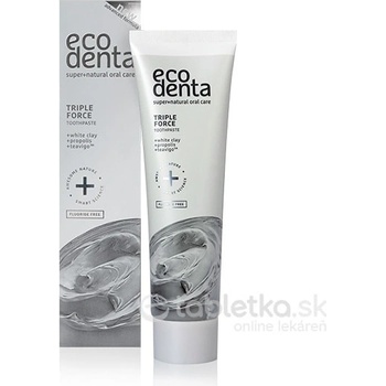 Ecodenta Extra Triple effect zubná pasta bieliaca (s bielym ílom, propolisom a Teavigo) 100 ml