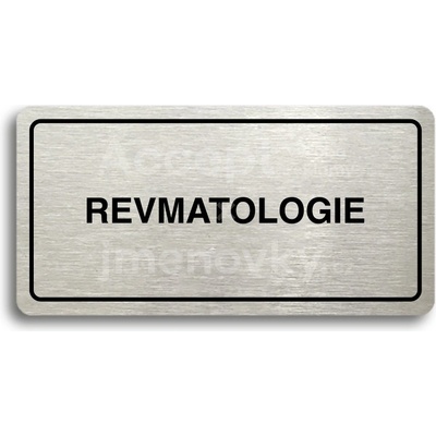 ACCEPT Piktogram REVMATOLOGIE - stříbrná tabulka - černý tisk