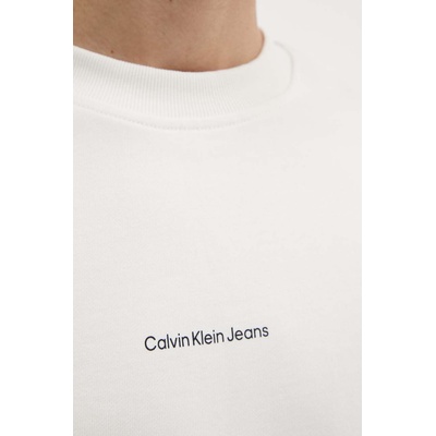 Calvin Klein Памучен суичър Calvin Klein Jeans в бежово с принт J30J326790 (J30J326790)