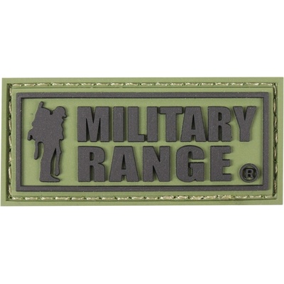 Nášivka MILITARY RANGE malá ČIERNY nápis
