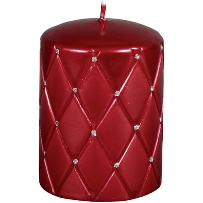 Ceramicus FLORENCIA VÁLEC vánoční lesklá metalická d7x10cm červená