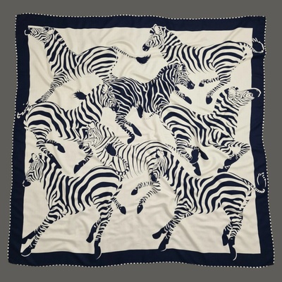 vlněný šátek s hedvábím Zebra 1 oboustranný pléd