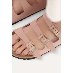Birkenstock чехли с равна подметка дамски от набук Florida
