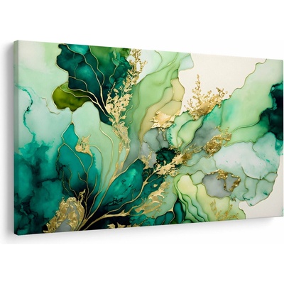 Obraz - Zelená abstrakcia, jednodielne 120x80 cm