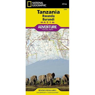 Tanzanie Rwanda Burundi Adventure Map GPS komp. NGS
