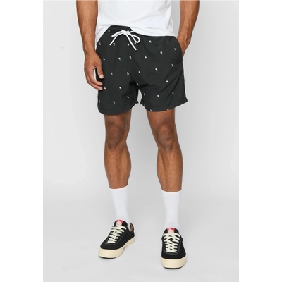Urban Classics Embroidery Swim Shorts black /palmtree