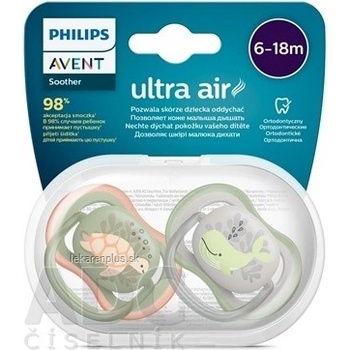 Avent Philips šidítko Ultra air Obrázek 2ks zelená