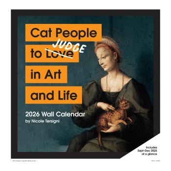 Chronicle Books Cat People to Judge in Art and Life 2026 Wall Calendar | Nicole Tersigni