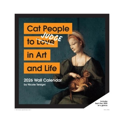 Chronicle Books Cat People to Judge in Art and Life 2026 Wall Calendar | Nicole Tersigni