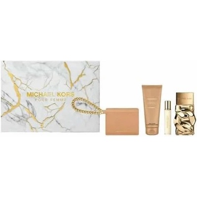 Michael Kors Pour Femme Подаръчен комплект за жени Размер EDP 100 ml + EDP 10 ml + 100 ml лосион за тяло + портмоне за карти