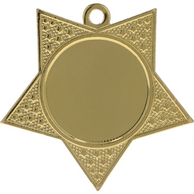MMC18050/G Medaila hviezda 46x46 mm hr.2 mm zlato bronz