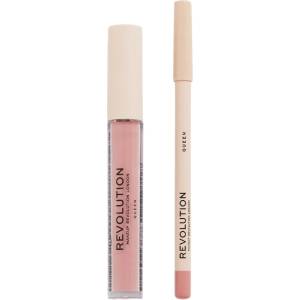Revolution Beauty Kомплект за устни - Червило и Молив Queen, 3 ml + 1 g - baby