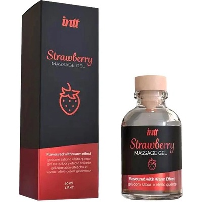 intt Strawberry Masážní gel s hřejivým efektem 30 ml – Zboží Mobilmania