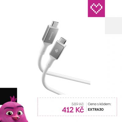 Spigen EB10020CC Essential USB C to USB C 100W bílý