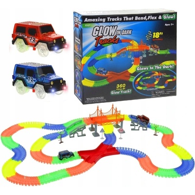 Nobo Kids Zářící autodráha 360el Zářící dráhy 2 auta