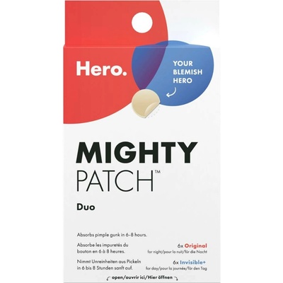 Hero. Mighty Patch Duo Original/Invisible+ náplasti 12 ks