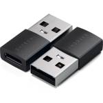 Satechi Алуминиев USB-A към USB-C адаптер 2 бр. от Satechi - Space Black (ST-A2TAUCC)